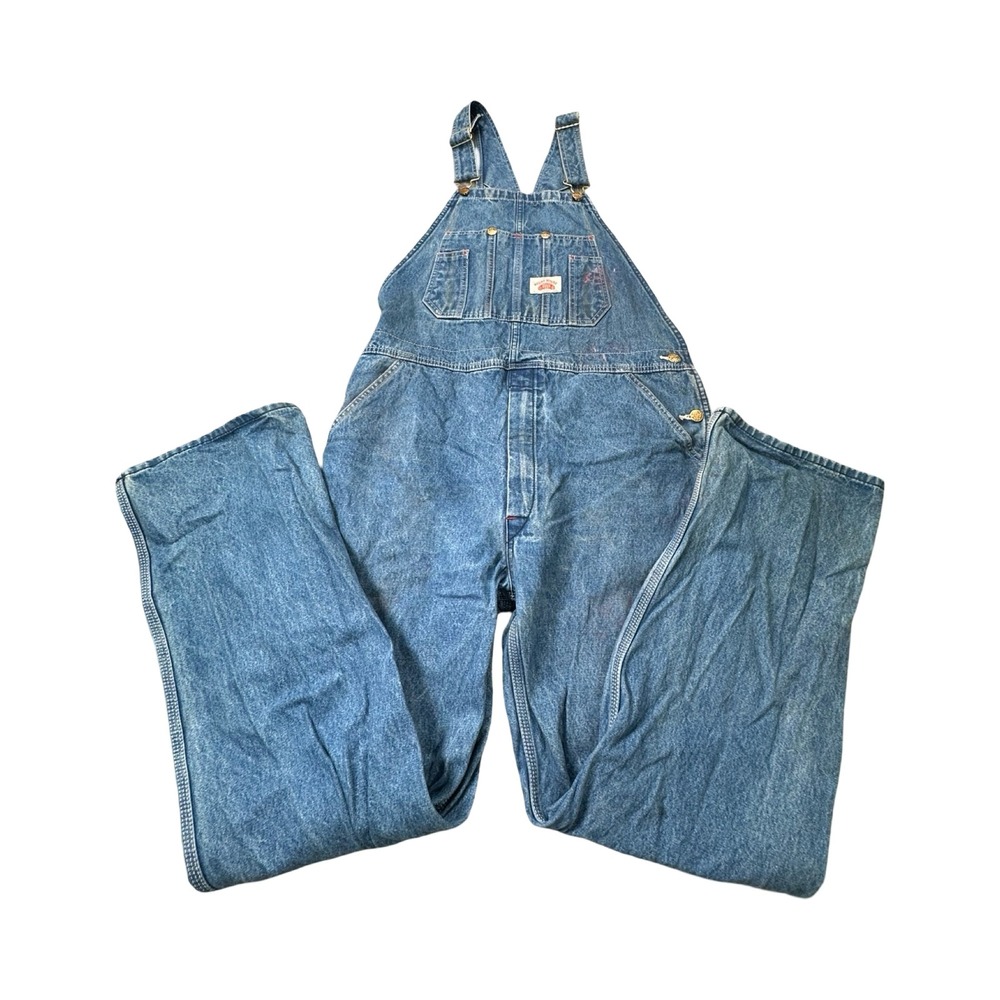 Round House Overalls Men 36X30 Blue Painter Denim Workwear